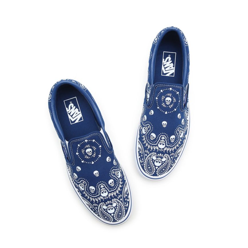 Vans Bandana Classic Slip-On Azules | VN966B6UW73