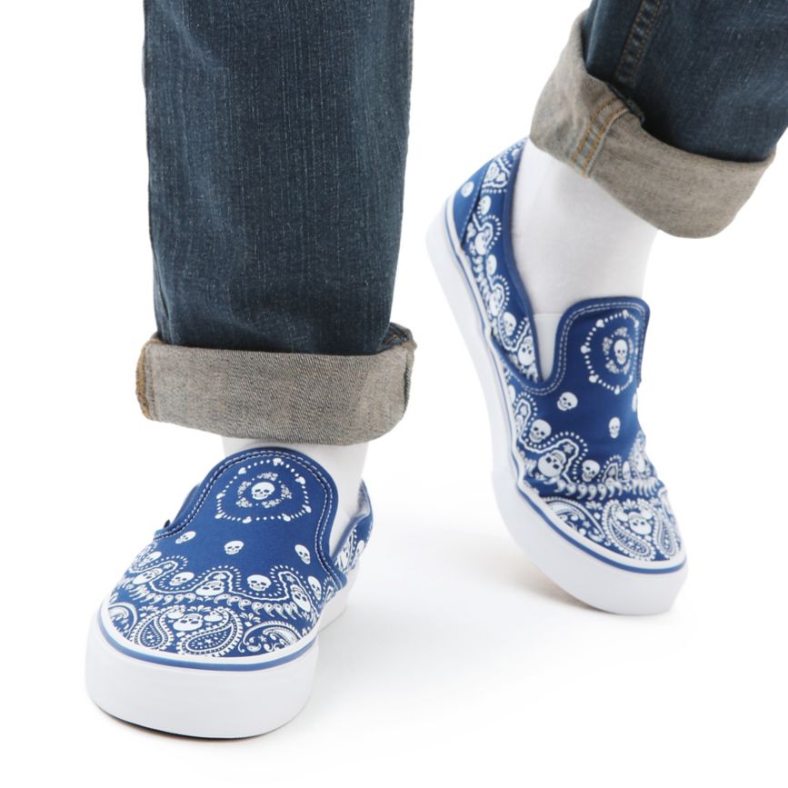 Vans Bandana Classic Slip-On Azules | VN966B6UW73