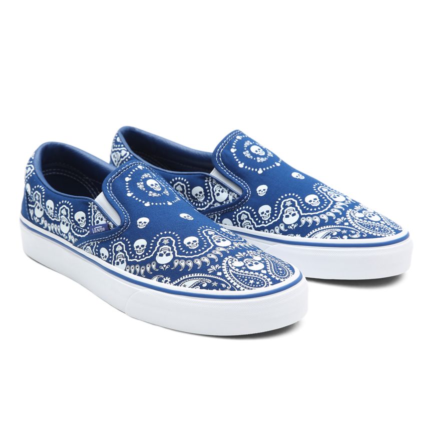 Vans Bandana Classic Slip-On Azules | VN966B6UW73