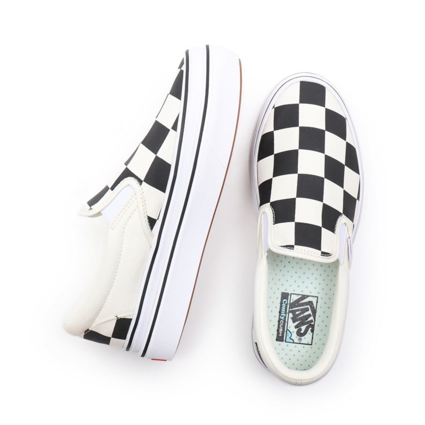 Vans Big Classics Checker Super ComfyCush Slip-On Blancas | VN223Q1TK39
