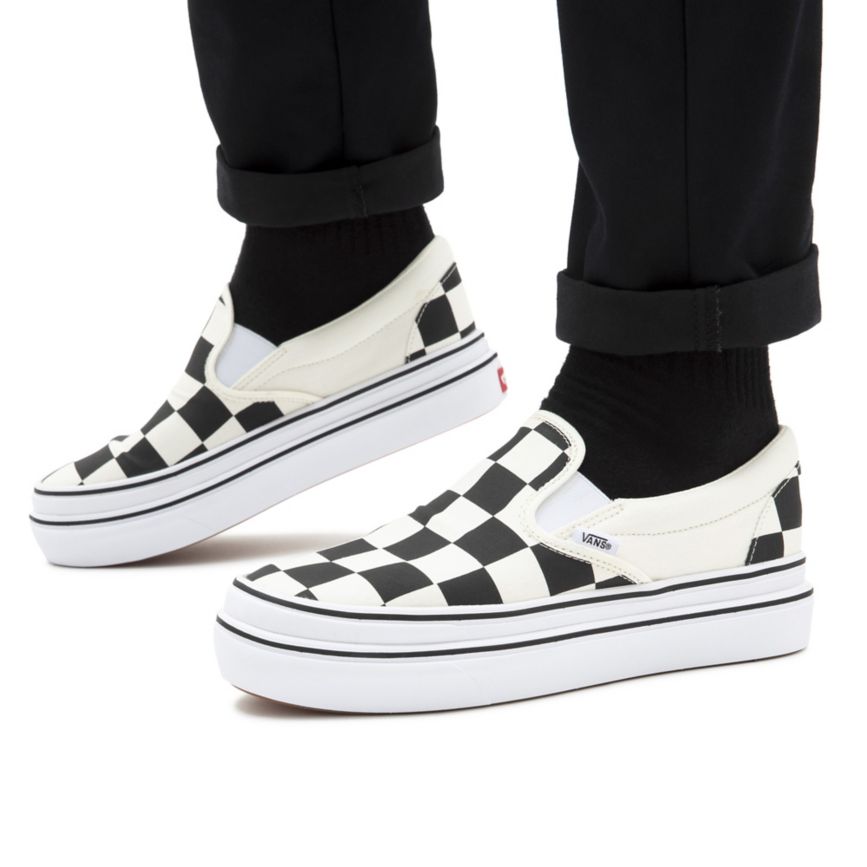 Vans Big Classics Checker Super ComfyCush Slip-On Blancas | VN223Q1TK39
