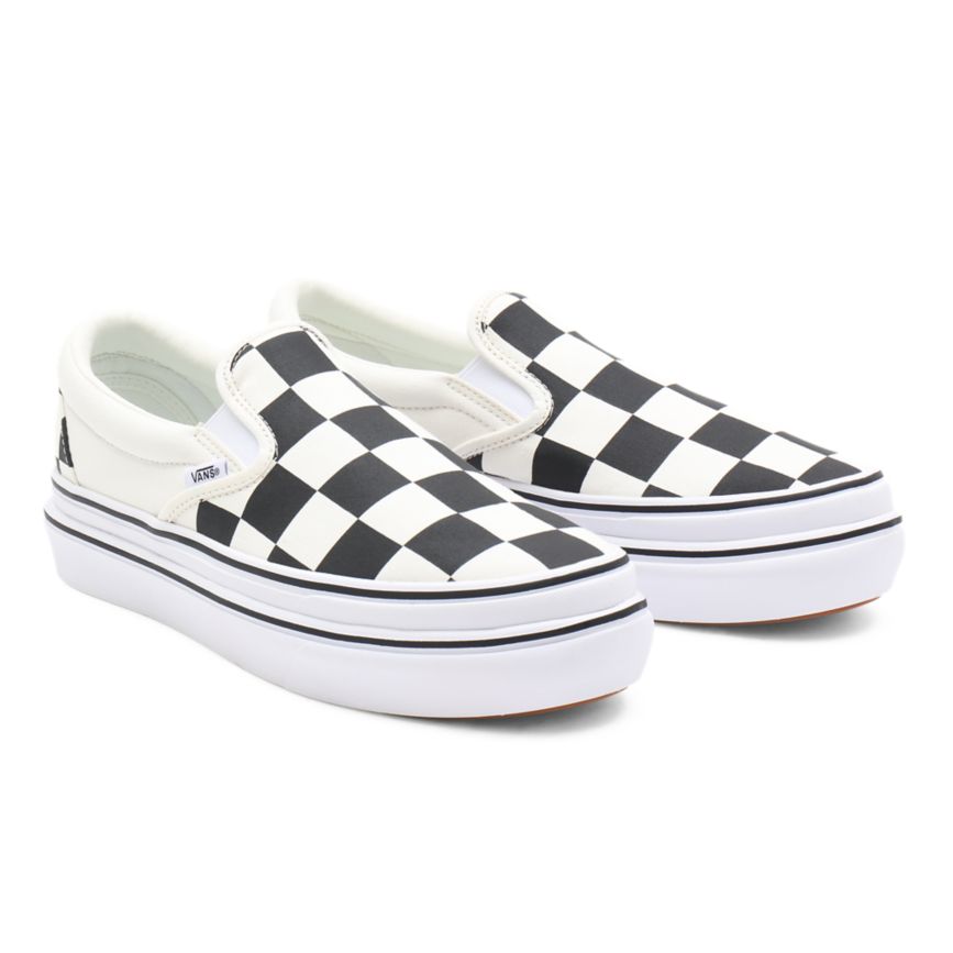 Vans Big Classics Checker Super ComfyCush Slip-On Blancas | VN223Q1TK39