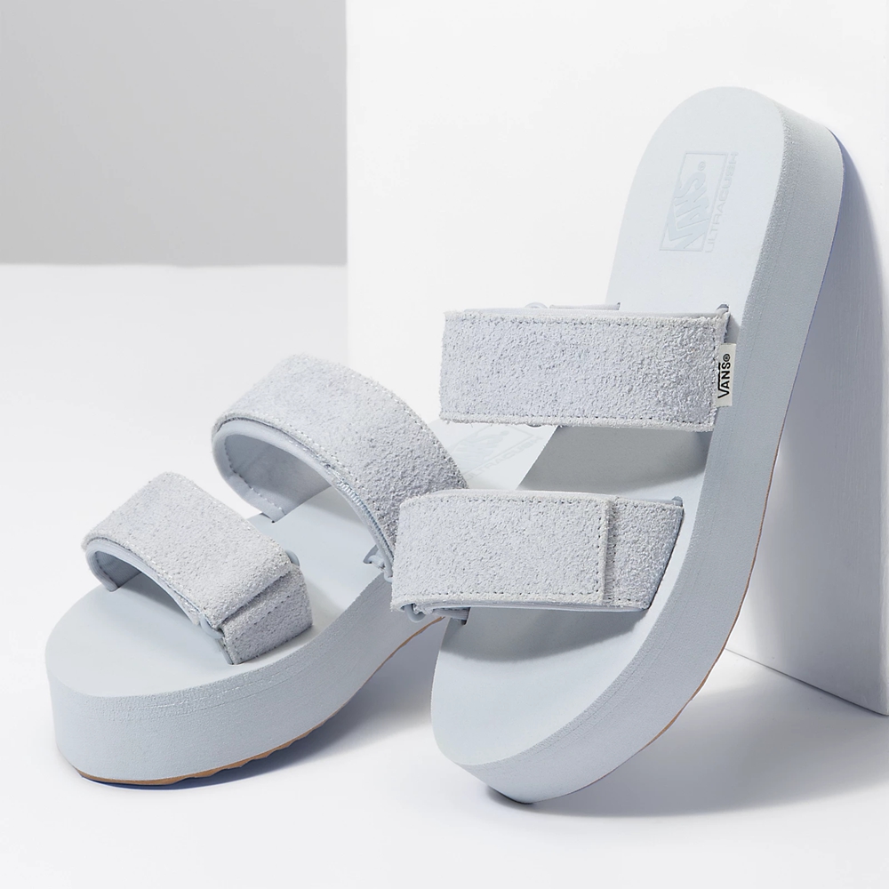 Vans Cayucas Chanclas Mega Plataforma Gris | VN447I8QY99