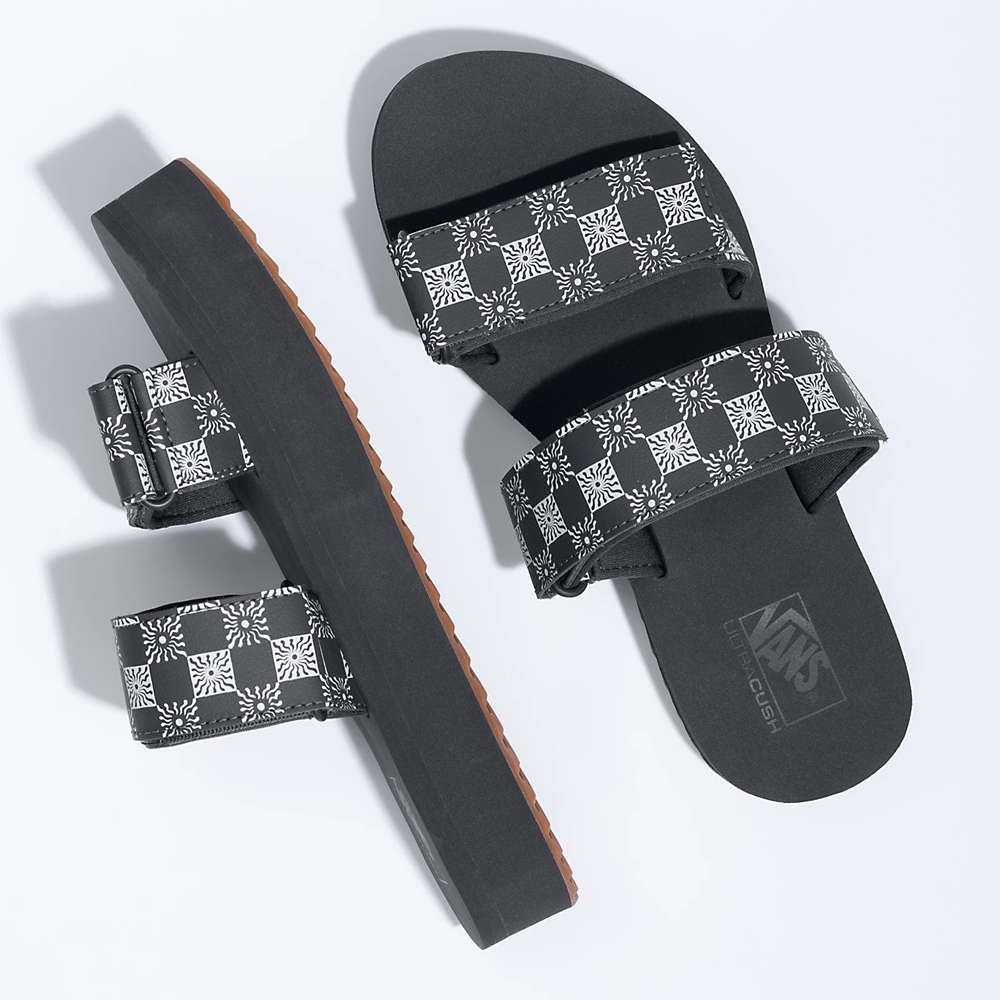 Vans Cayucas Chanclas Mega Plataforma Negras | VN063W8YS95
