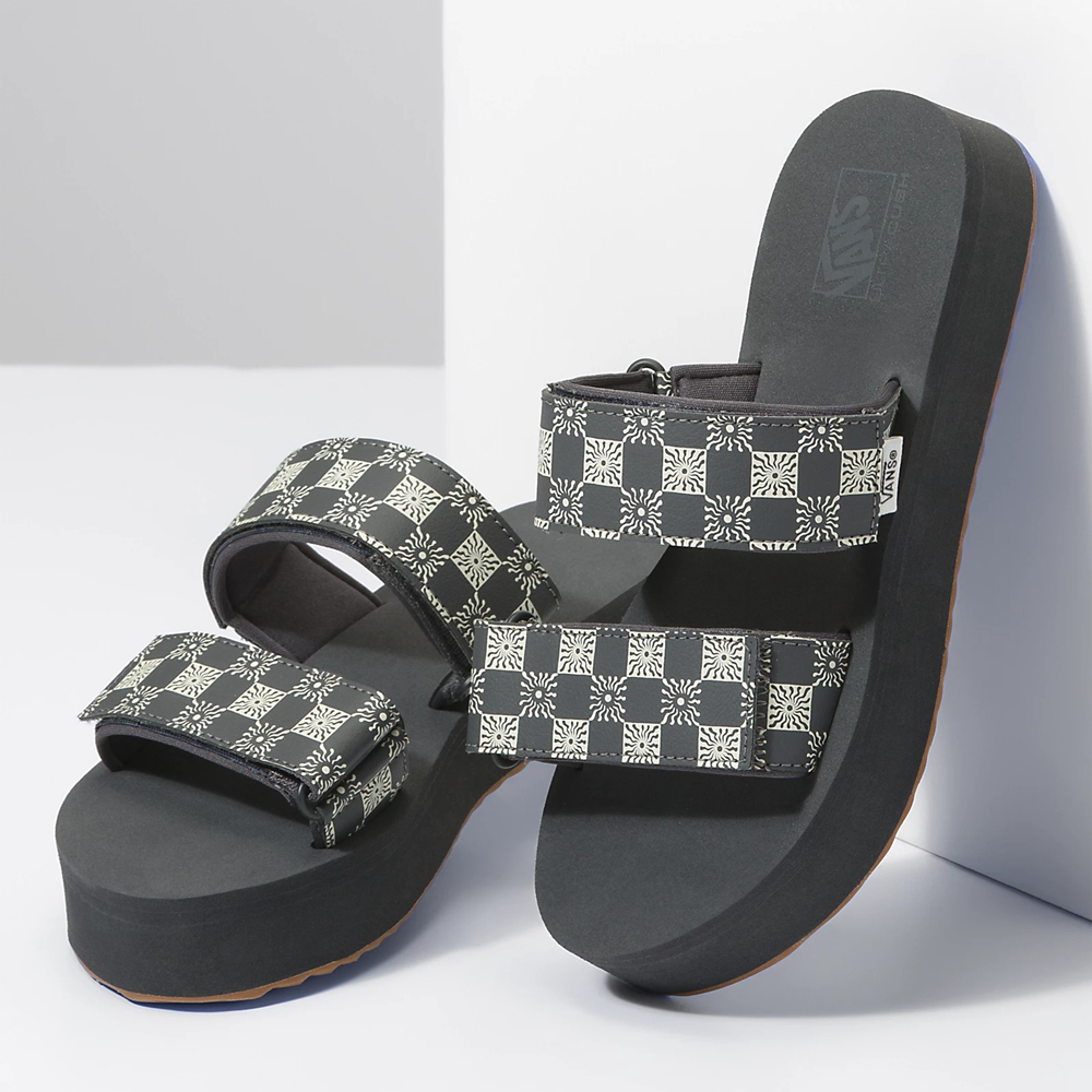Vans Cayucas Chanclas Mega Plataforma Negras | VN063W8YS95