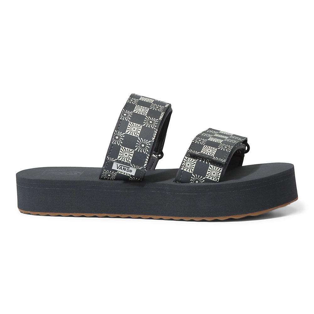 Vans Cayucas Chanclas Mega Plataforma Negras | VN063W8YS95