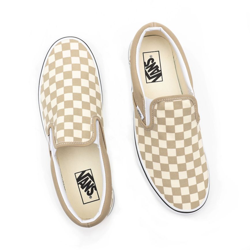 Vans Checkerboard Classic Slip-On Beige | VN389D8MS31