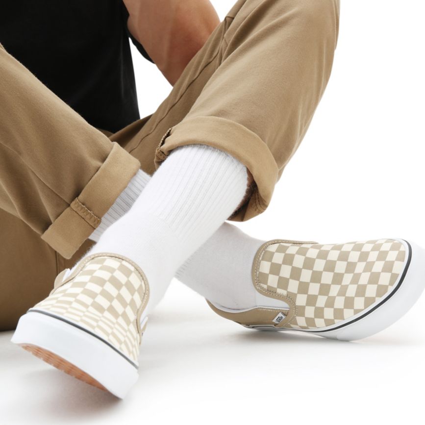 Vans Checkerboard Classic Slip-On Beige | VN389D8MS31