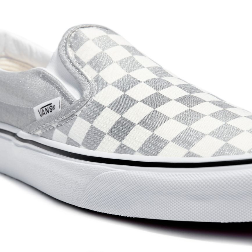 Vans Checkerboard Classic Slip-On Gris | VN031L2VC56