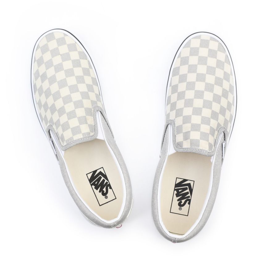 Vans Checkerboard Classic Slip-On Gris | VN031L2VC56