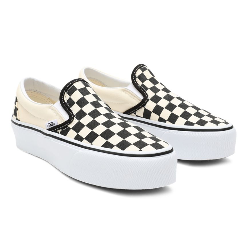 Vans Checkerboard Classic Slip-On Plataforma Negras | VN004X1TZ65