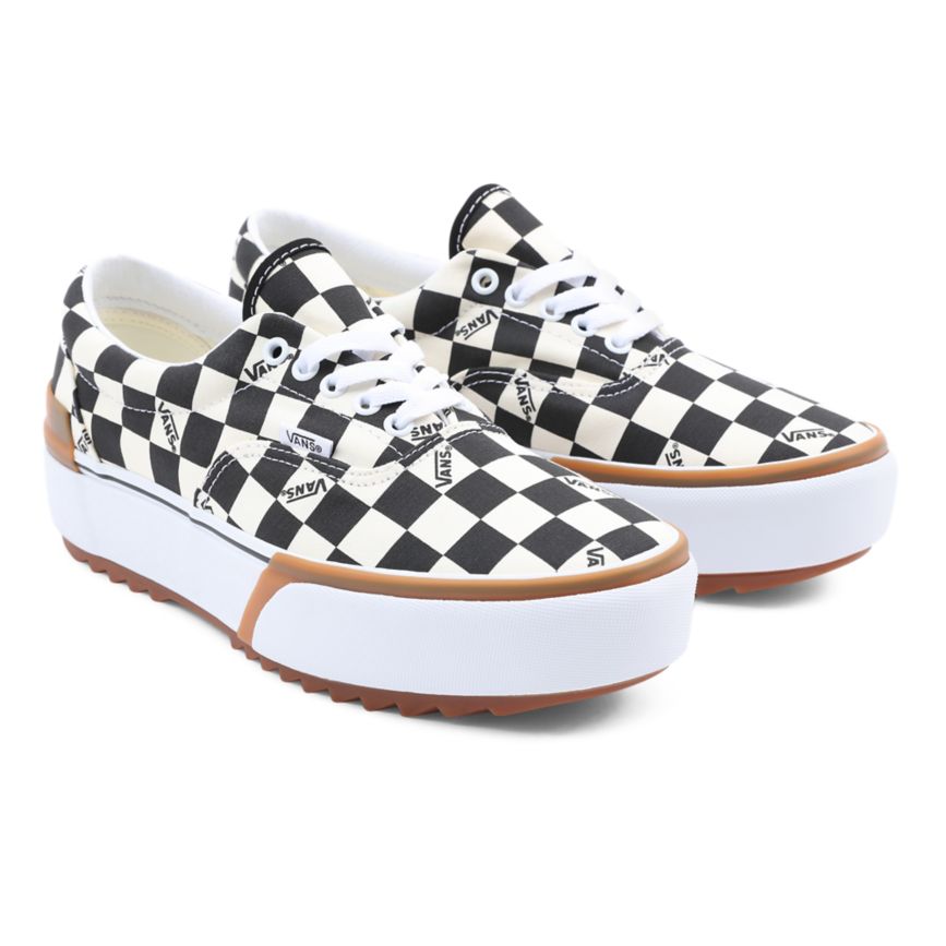 Vans Checkerboard Era Stacked Negras | VN507E5UF24