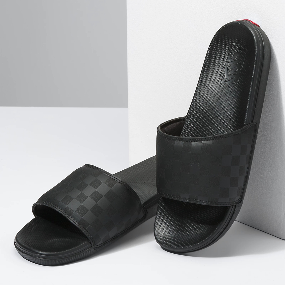 Vans Checkerboard La Costa Chanclas-On Negras | VN590W2JU01