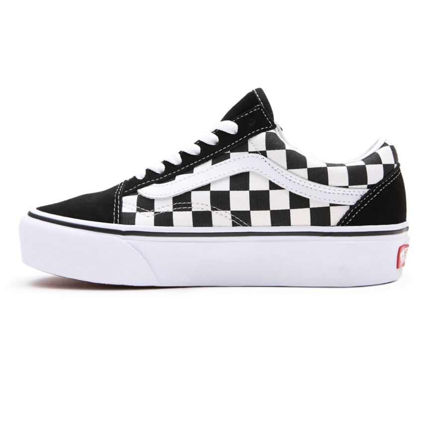 Vans Checkerboard Old Skool Plataforma Negras | VN639N7AA96