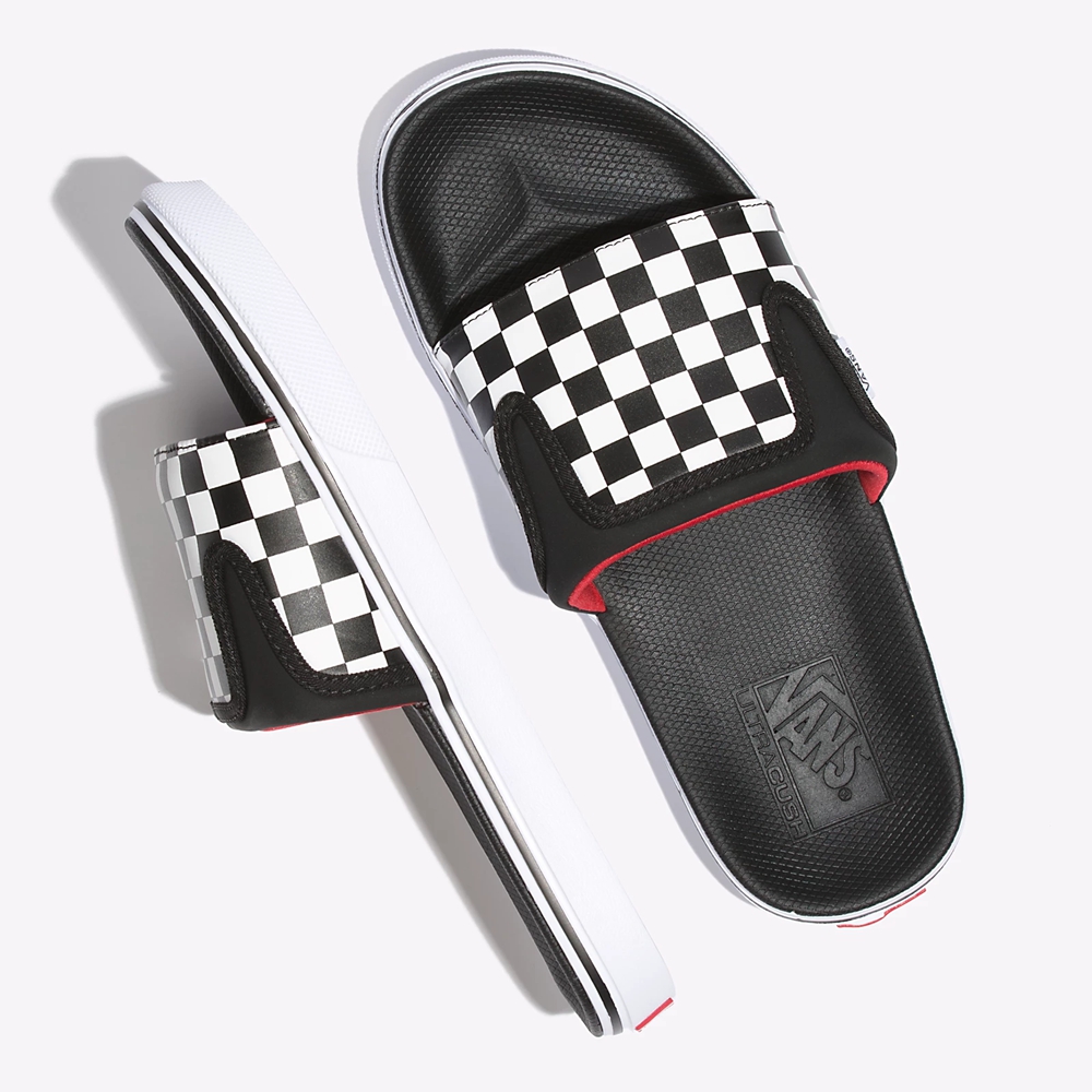 Vans Checkerboard Ultracush Chanclas-On Negras | VN866R9DT26