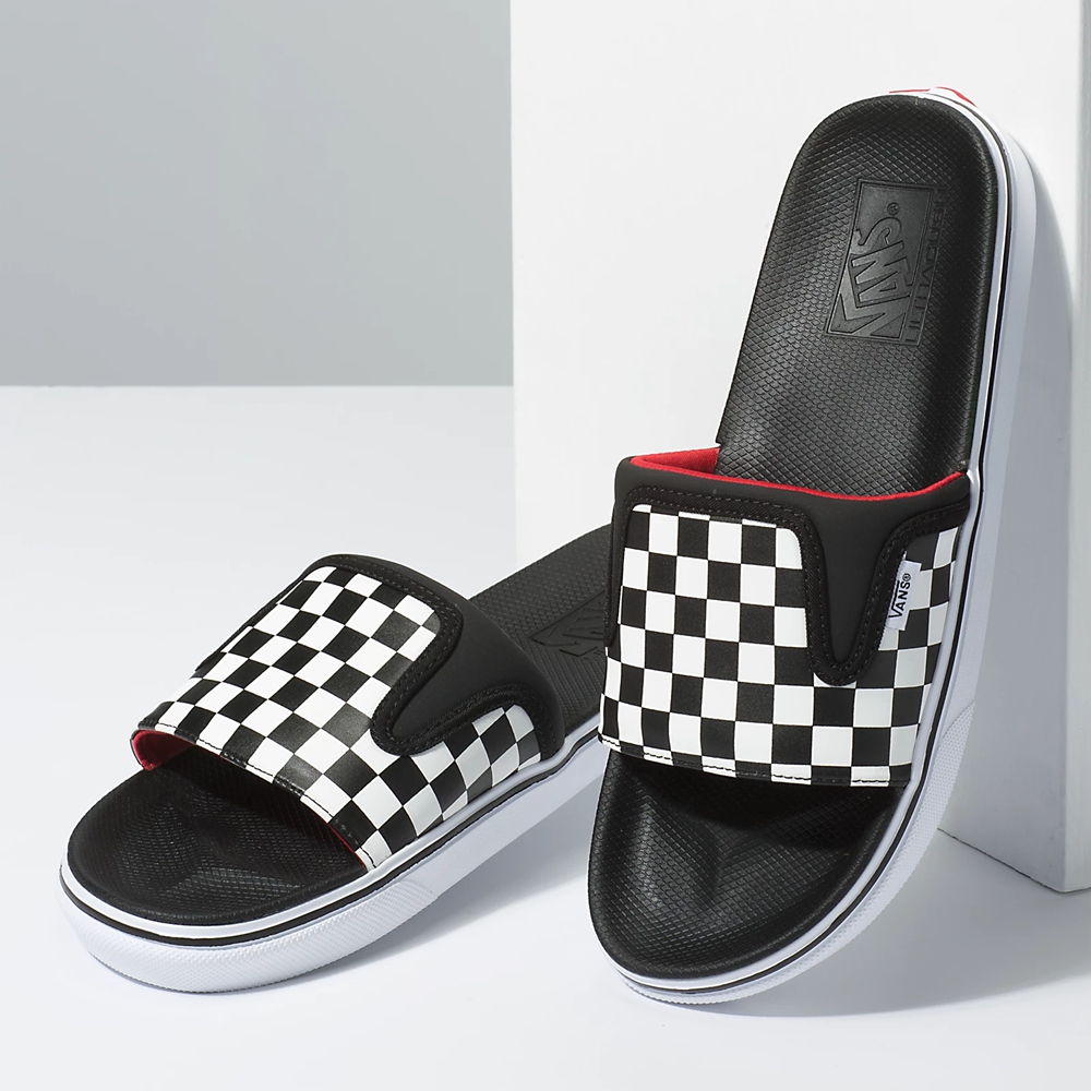 Vans Checkerboard Ultracush Chanclas-On Negras | VN866R9DT26