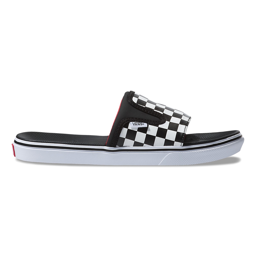 Vans Checkerboard Ultracush Chanclas-On Negras | VN866R9DT26