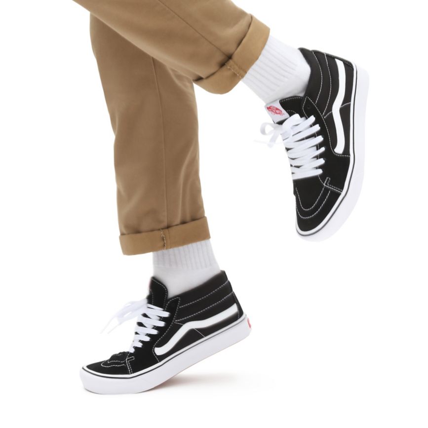 Vans Classic ComfyCush Sk8-Mid Negras | VN027M8NS14