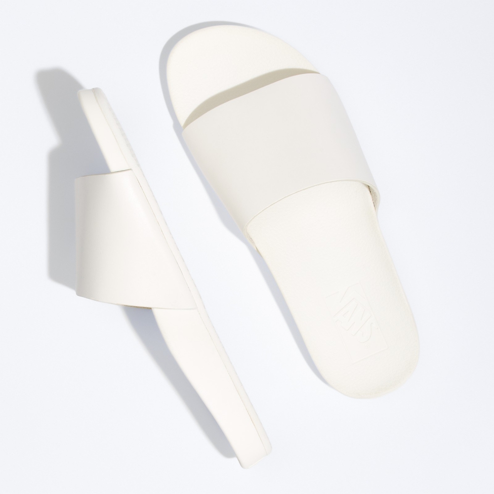 Vans Cuero Decon Chanclas Blancas | VN853W3IC18