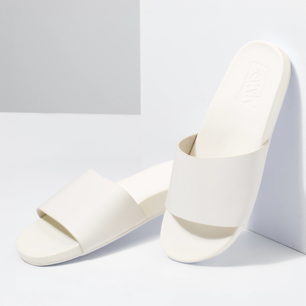 Vans Cuero Decon Chanclas Blancas | VN853W3IC18