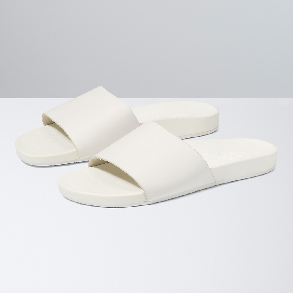 Vans Cuero Decon Chanclas Blancas | VN853W3IC18