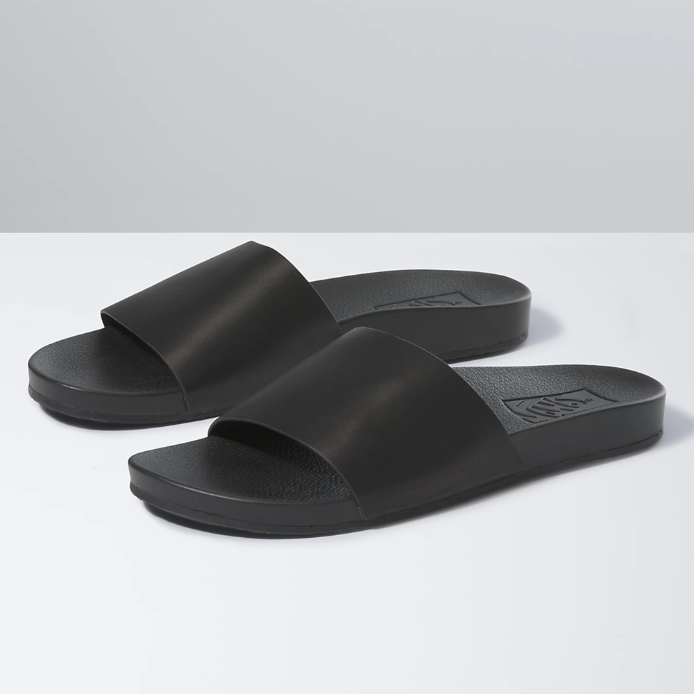 Vans Cuero Decon Chanclas Negras | VN066E2YI73