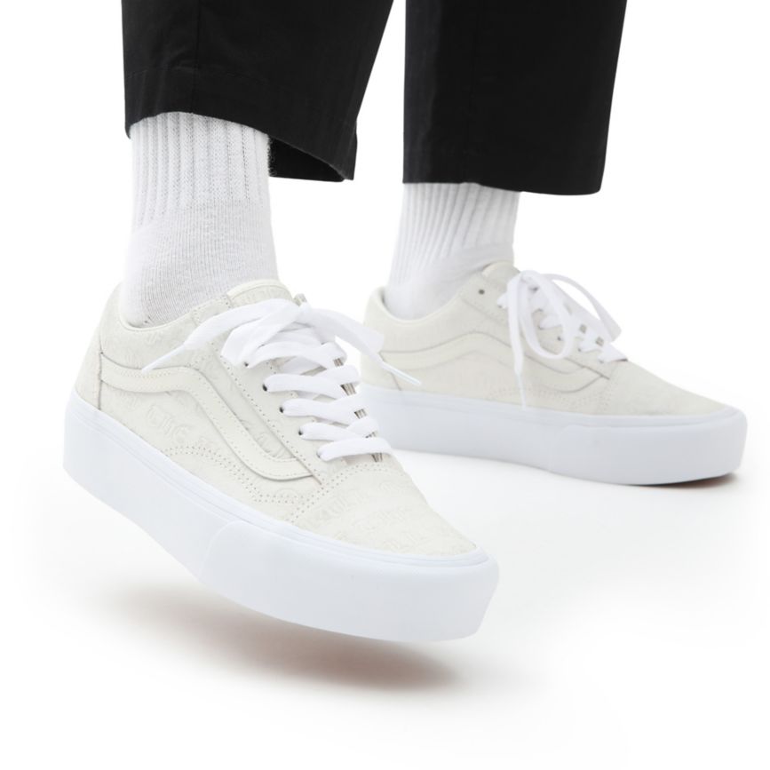 Vans Deboss Otw Old Skool Plataforma Blancas | VN386C0DQ72