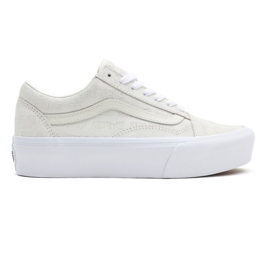 Vans Deboss Otw Old Skool Plataforma Blancas | VN386C0DQ72