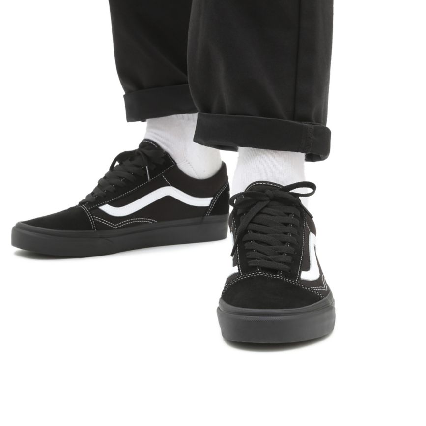 Vans Gamuza Lona Old Skool Negras | VN737V7AR28