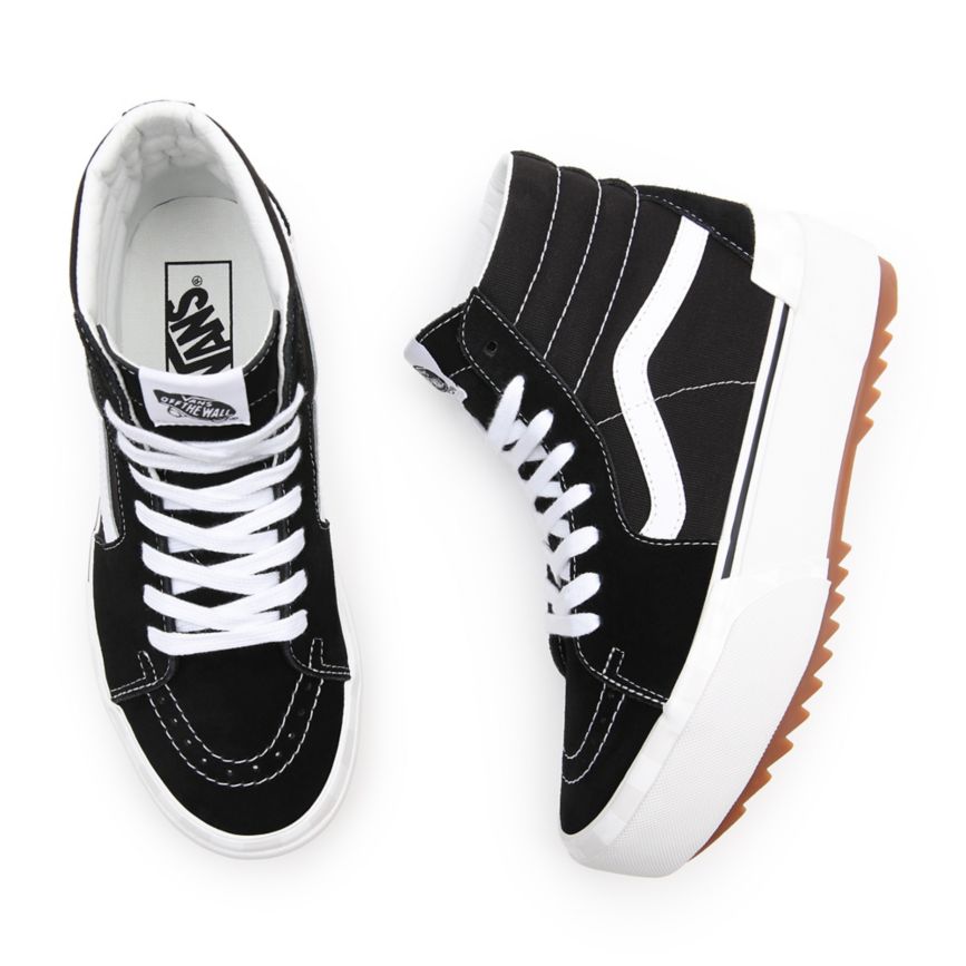 Vans Gamuza Lona Sk8-Hi Stacked Negras | VN938I0MN81