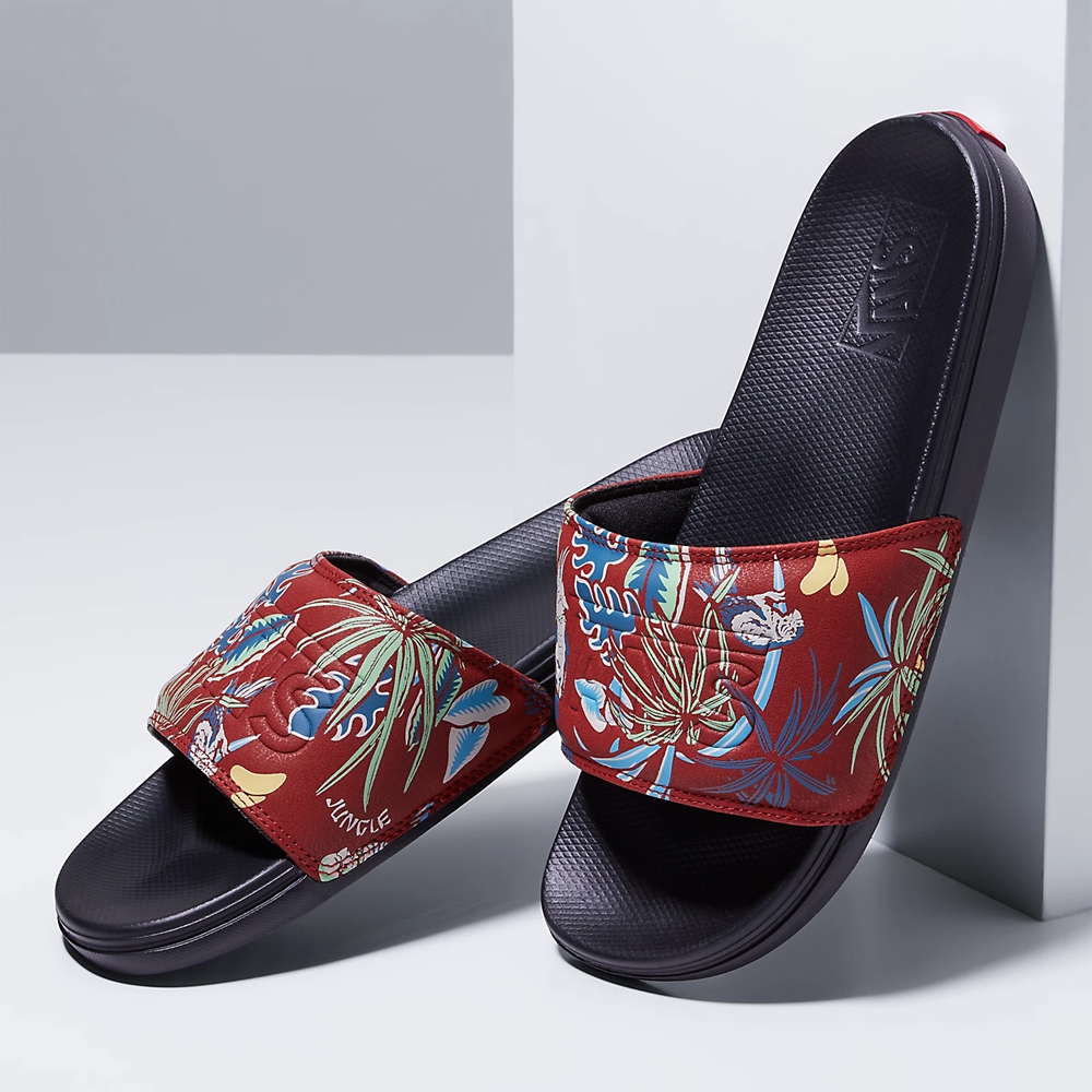 Vans Hawaiian Jungle La Costa Chanclas-On Rojas | VN635Y4LS34