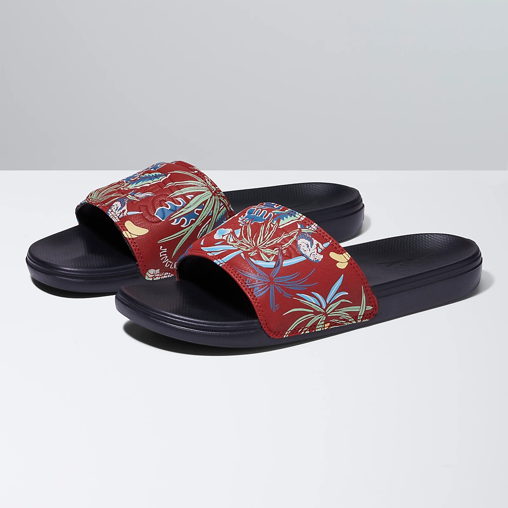 Vans Hawaiian Jungle La Costa Chanclas-On Rojas | VN635Y4LS34