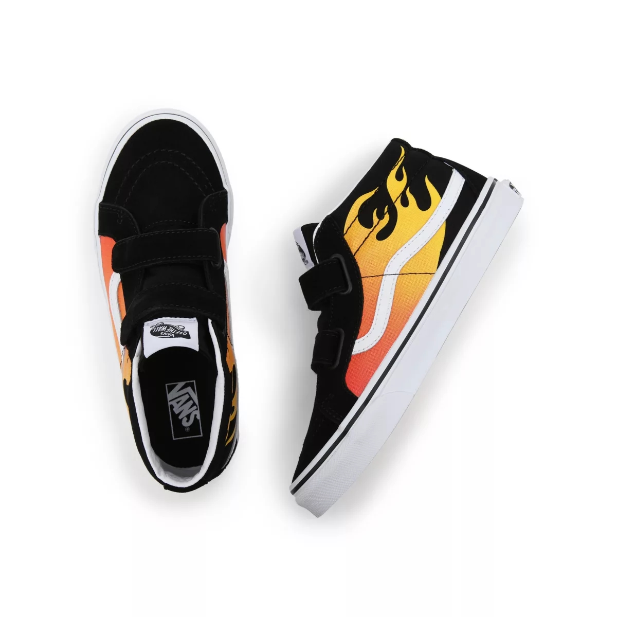 Vans Hot Flame Sk8-Mid Reissue Velcro Negras | VN533Q9OF94