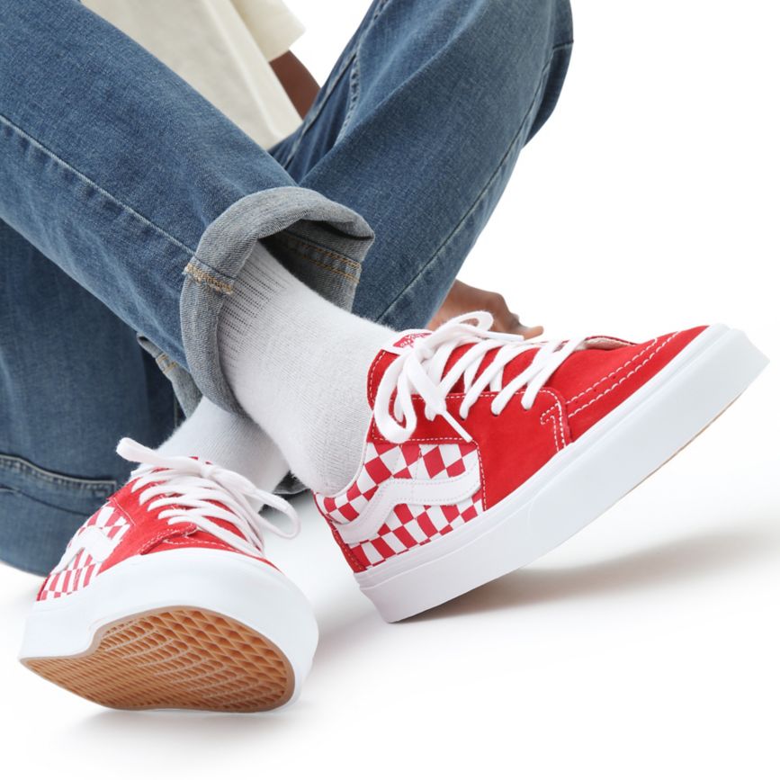 Vans Lona Gamuza SK8-Low Rojas | VN032L2BV39