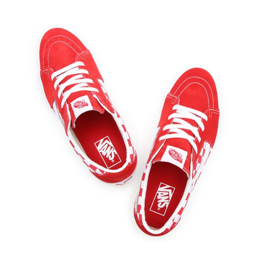 Vans Lona Gamuza SK8-Low Rojas | VN083P9BX86