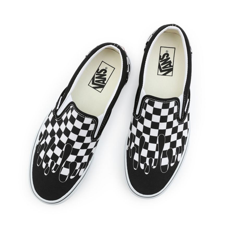 Vans Paint Drip Checkerboard Classic Slip-On Negras | VN341V1CS45