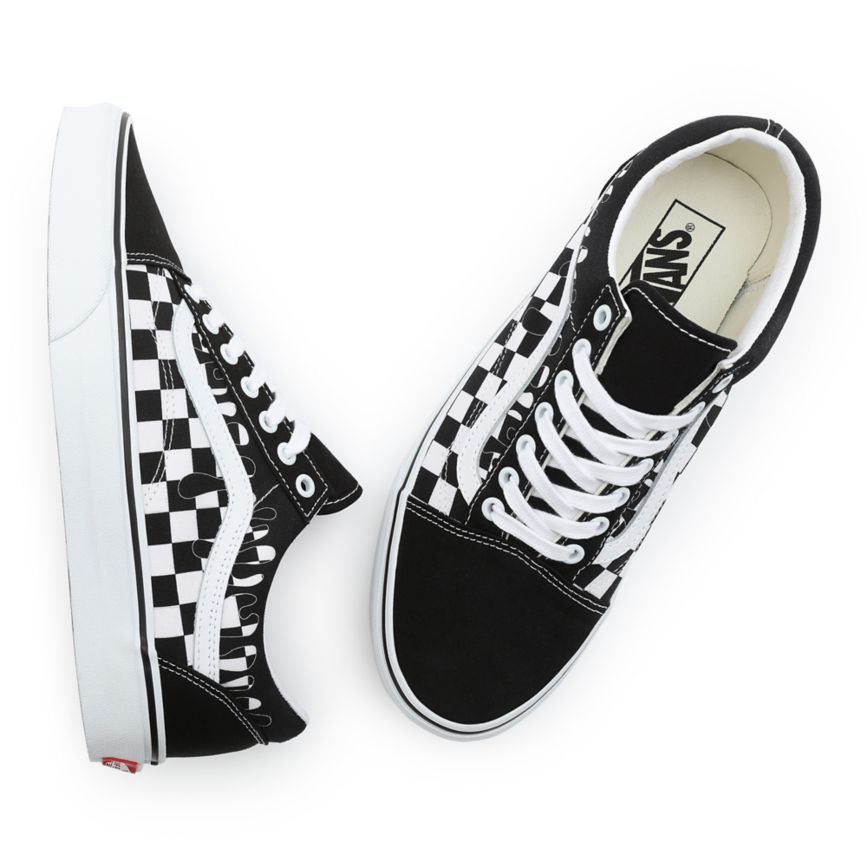 Vans Paint Drip Checkerboard Old Skool Negras | VN684G7TF41