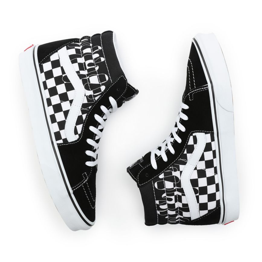 Vans Paint Drip Checkerboard Sk8-Hi Negras | VN013W9GG55