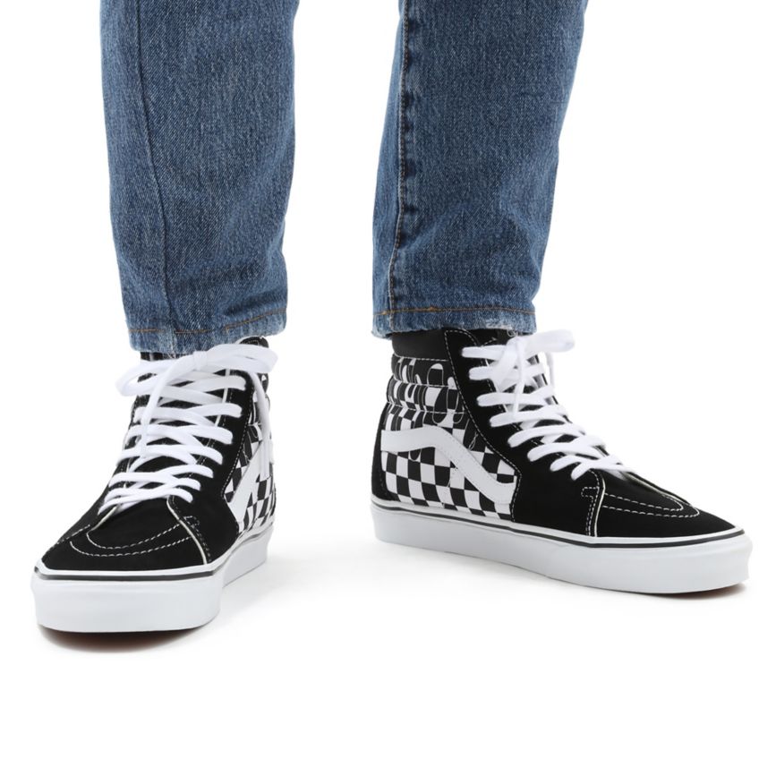 Vans Paint Drip Checkerboard Sk8-Hi Negras | VN475V4UN49