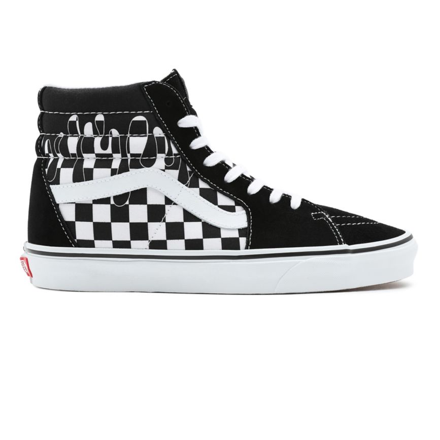 Vans Paint Drip Checkerboard Sk8-Hi Negras | VN475V4UN49