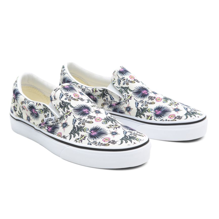 Vans Paradise Floral Classic Slip-On Blancas | VN064W5OQ04
