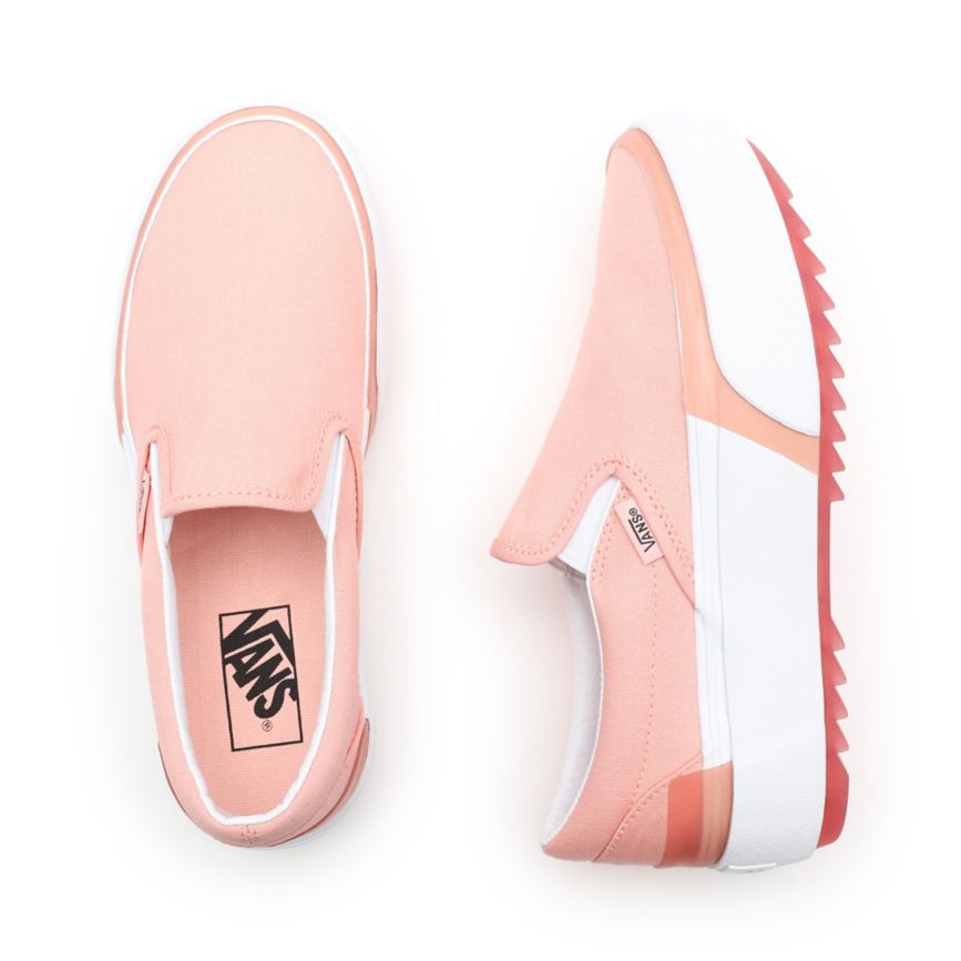 Vans Pastel Classic Slip-On Stacked Rosas | VN695D4CI22