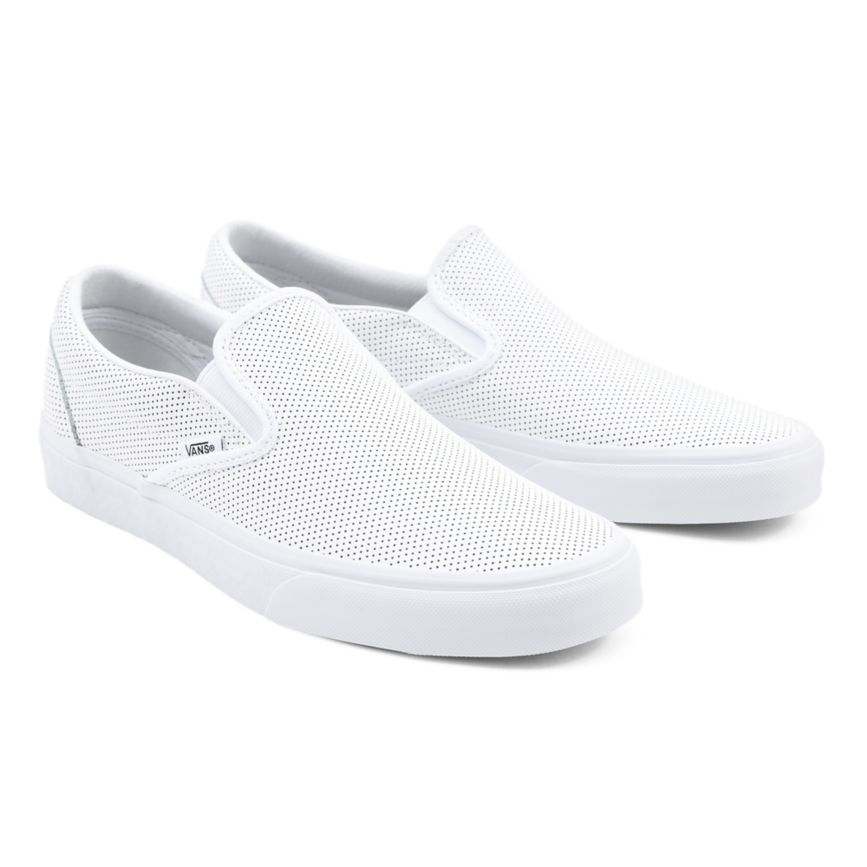 Vans Perf Cuero Classic Slip-On Blancas | VN953H9CS24