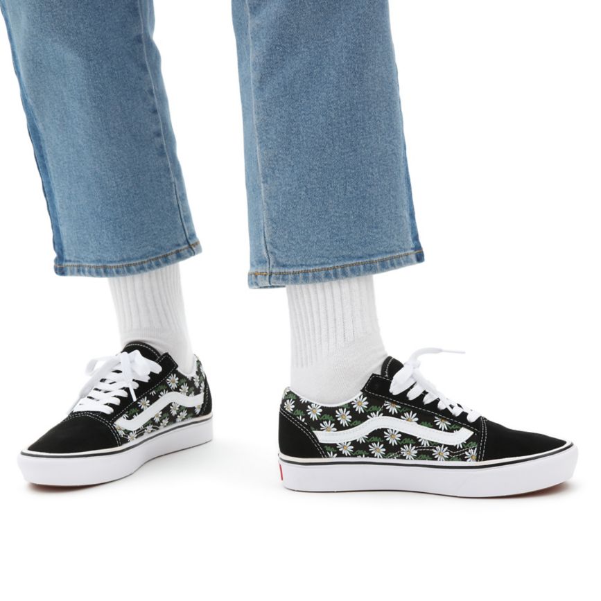 Vans Scribble Flower ComfyCush Old Skool Negras | VN164D8RP91