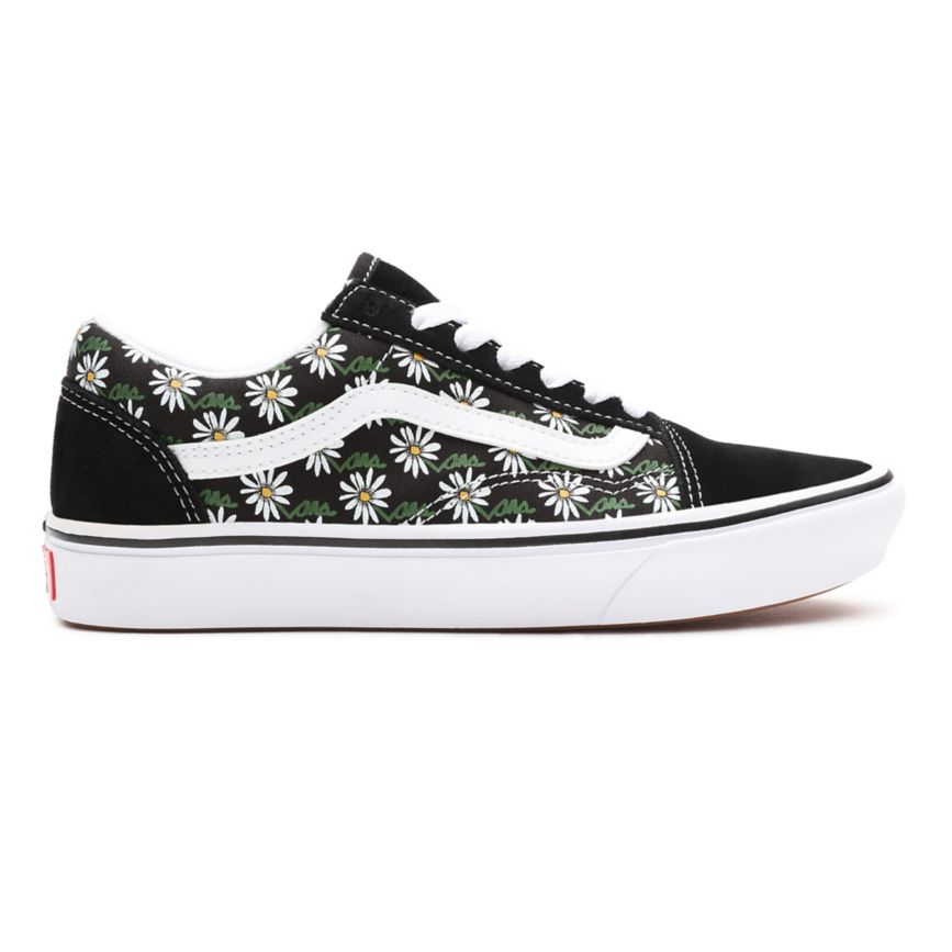 Vans Scribble Flower ComfyCush Old Skool Negras | VN164D8RP91