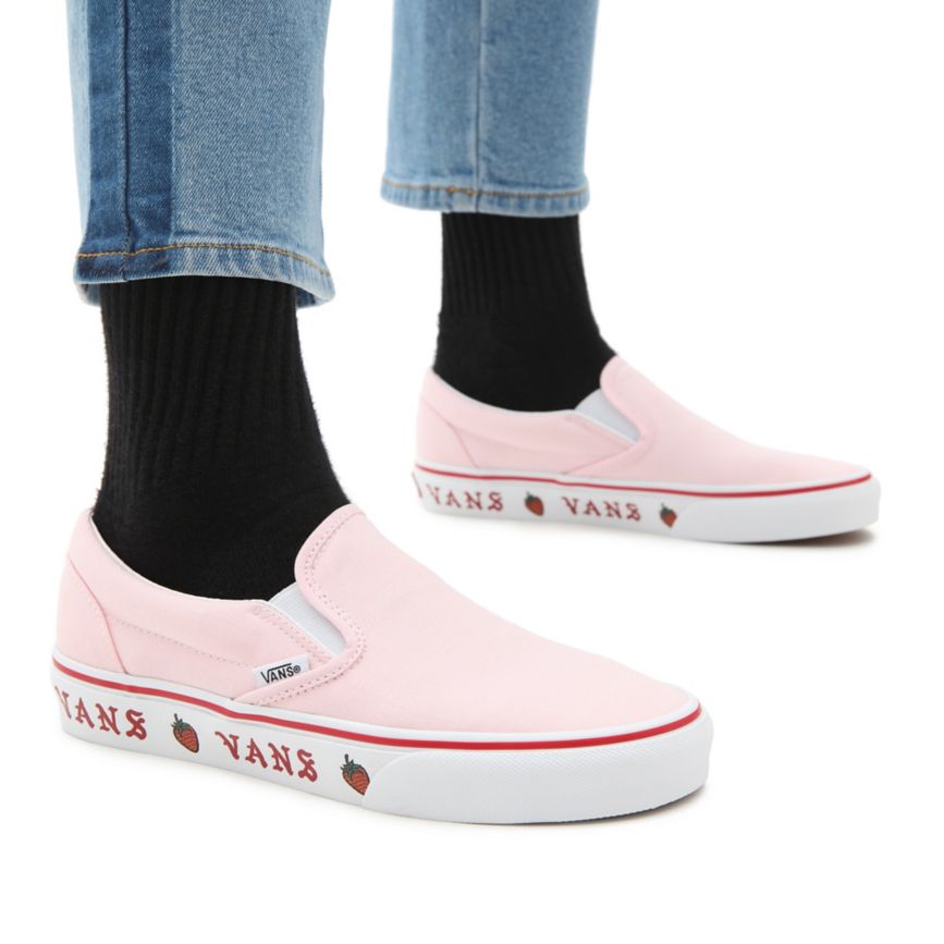 Vans Sidewall Print Classic Slip-On Rosas | VN128M7BX71