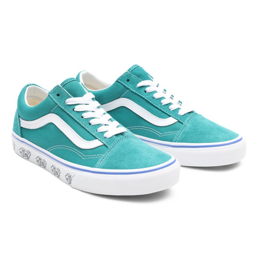 Vans Sidewall Print Old Skool Turquesa | VN539V0VR64