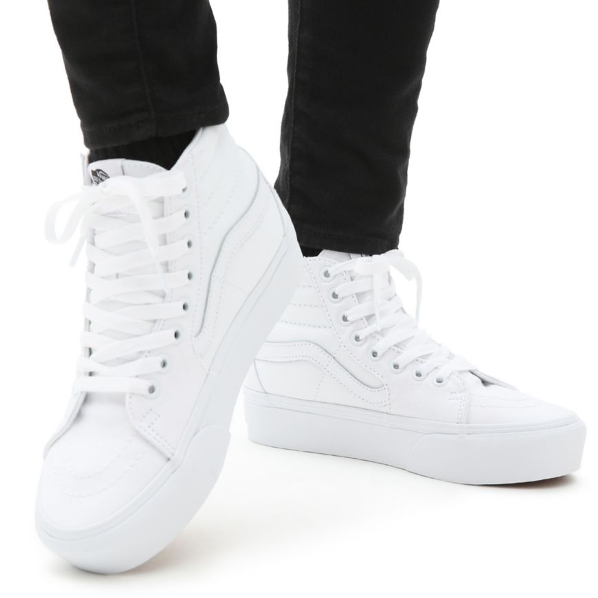 Vans Sk8-Hi Plataforma 2.0 Blancas | VN932L7RY38