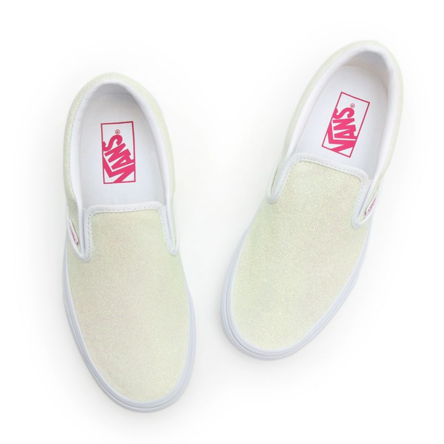 Vans UV Glitter Classic Slip-On Blancas | VN398F0PD08