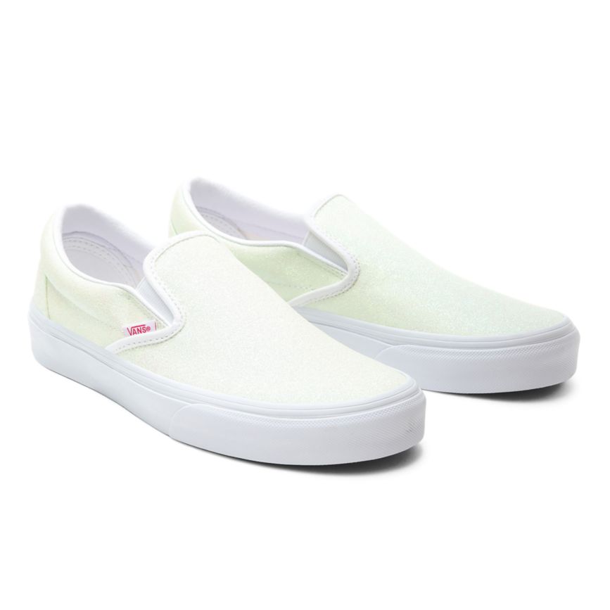 Vans UV Glitter Classic Slip-On Blancas | VN398F0PD08